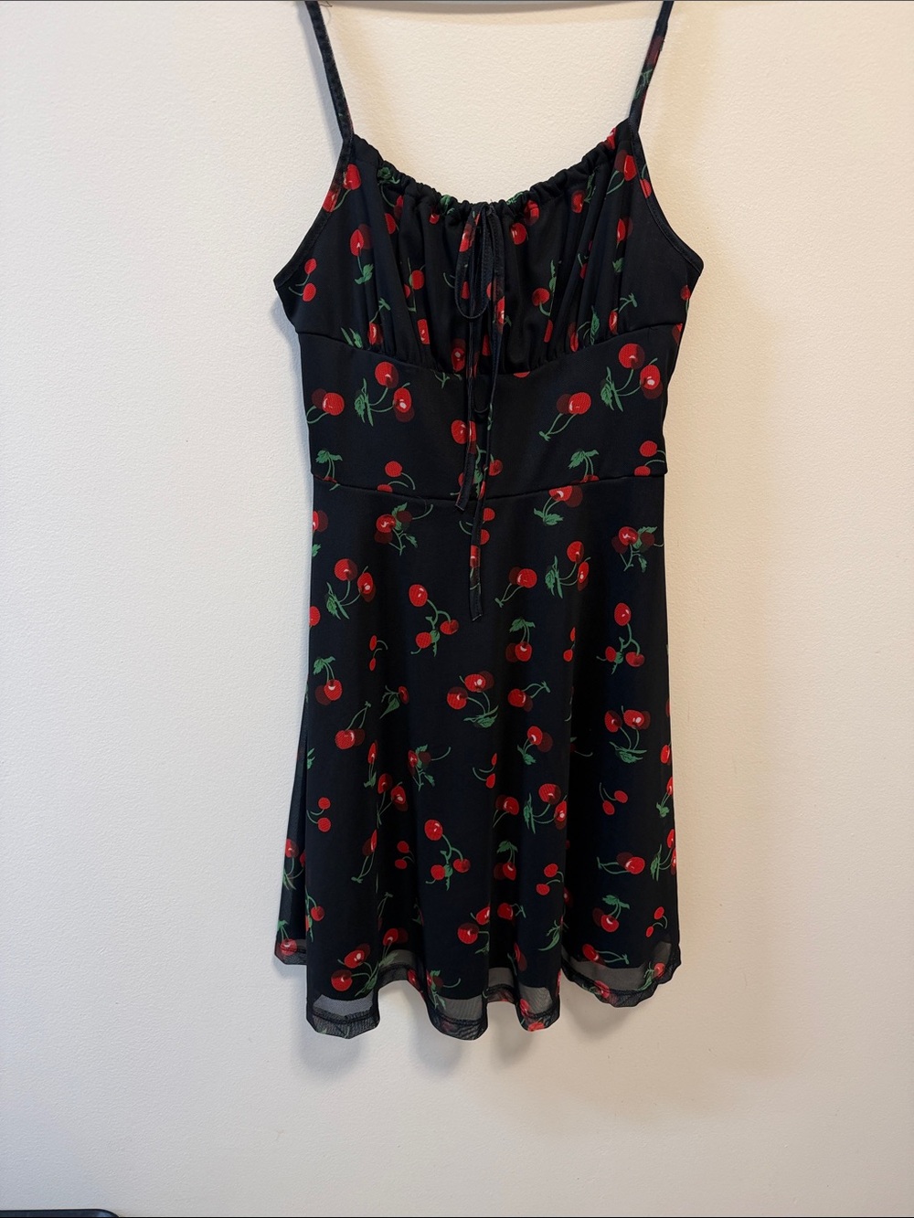 SHEIN? I think- Black Cherry Print Midi Slip Dress